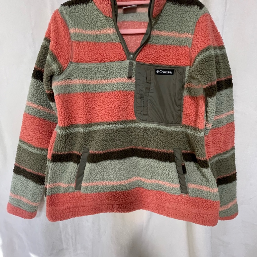 Columbia Women's fleece quarter zip - Coral and Sage